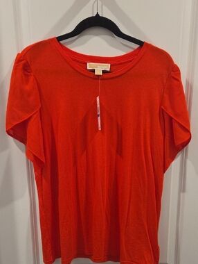 Michael Kors Bright Red Short Sleeve Women's Tee